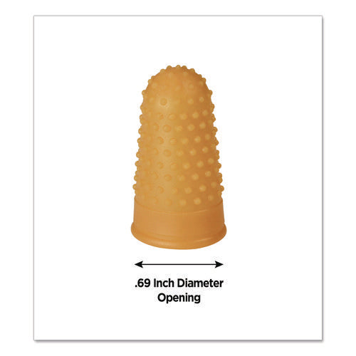 Image of COSCO 098130 Fingertip Pads, Size 12, Large, Amber, 12/Pack