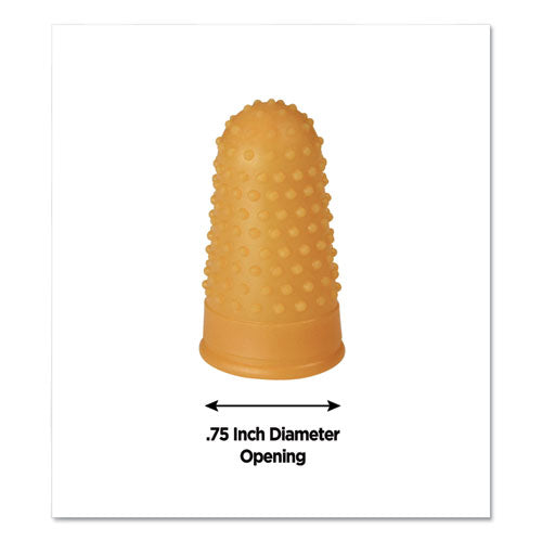 Image of COSCO 098199 Fingertip Pads, Size 13, Extra Large, Amber, 12/pack