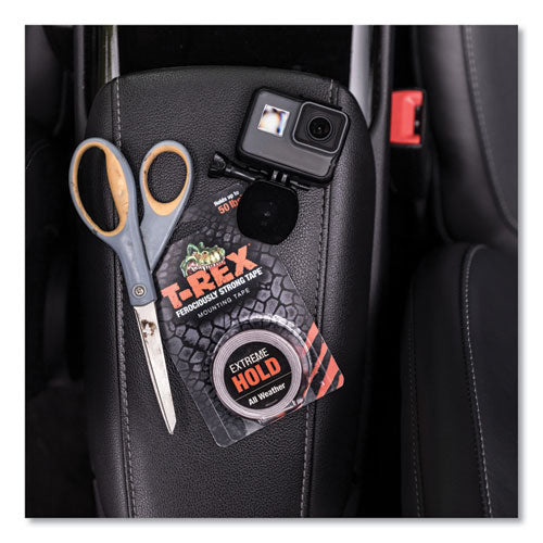 Image of T-REX® 285337 Extreme Hold Mounting Tape, 1.5" Core, 1" X 1.66 Yds, Black