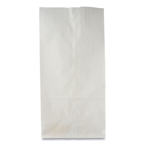 Image of Ross & Wallace Paper Products 120302500PK/BL Grocery Paper Bags, 2# Size, 30# Basis Weight, 4.13" x 2.63" x 7.88", White, 500/Bundle