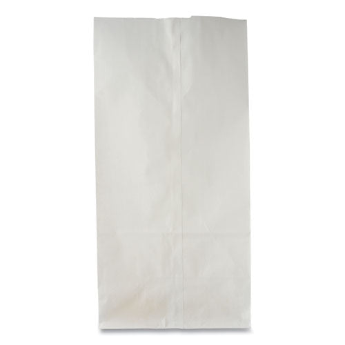 Image of Ross & Wallace Paper Products 120308500PK/BL Grocery Paper Bags, 8# Size, 35# Basis Weight, 6" x 3.88" x 12.5", White, 500/Bundle