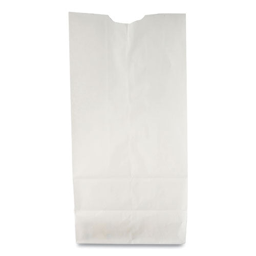 Image of Ross & Wallace Paper Products 120310500PK/BL Grocery Paper Bags, 10# Size, 35# Basis Weight, 7" x 4.38" x 13.75", White, 500/Bundle