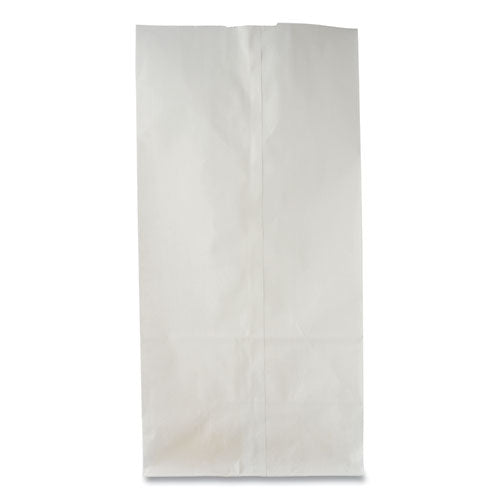 Image of Ross & Wallace Paper Products 120310500PK/BL Grocery Paper Bags, 10# Size, 35# Basis Weight, 7" x 4.38" x 13.75", White, 500/Bundle