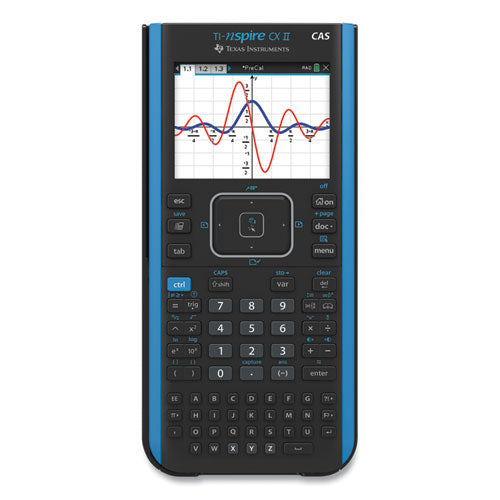 Image of Texas Instruments NSCXCASII/TBL TI-Nspire CX II CAS Graphing Calculator, 10-Digit LCD
