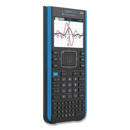 Image of Texas Instruments NSCXCASII/TBL TI-Nspire CX II CAS Graphing Calculator, 10-Digit LCD