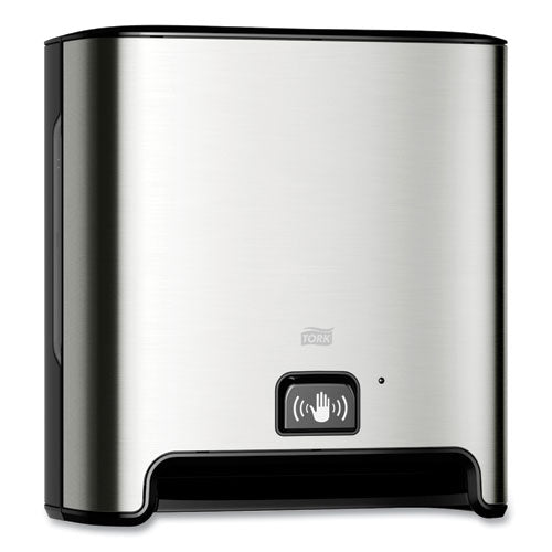 Image of Tork® 461202 Image Design Matic Hand Towel Roll Dispenser With Intuition Sensor, Wall Mount, 13.58 X 8.03 X 14.69, Stainless Steel
