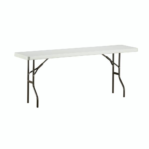 Image of SKILCRAFT® Rectangular Folding Table, 250 lb weight capacity, 72" W x 29" H x 18" D, Platinum Gray