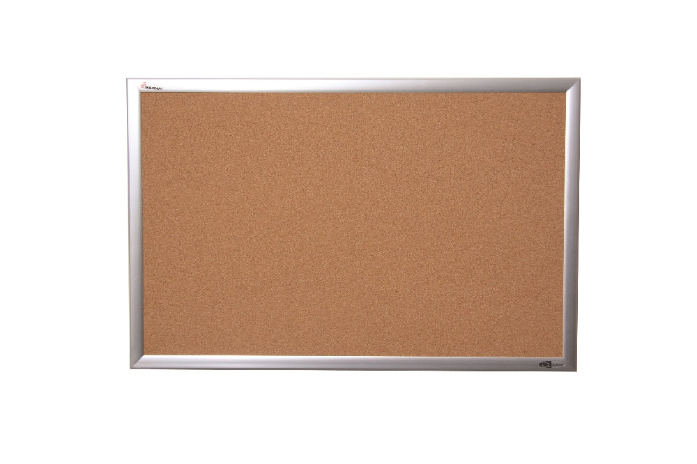 Image of Quartet® SKILCRAFT® Natural Cork Bulletin Board, Aluminum Frame, 48" x 36"
