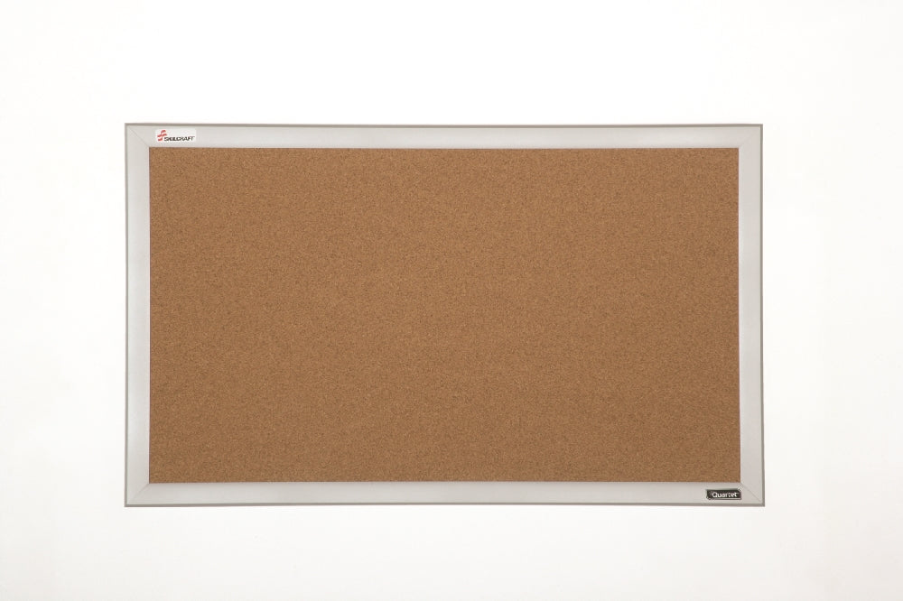 Image of Quartet® SKILCRAFT® Cubicle Cork Bulletin Board, Aluminum Frame, 30" x 18"