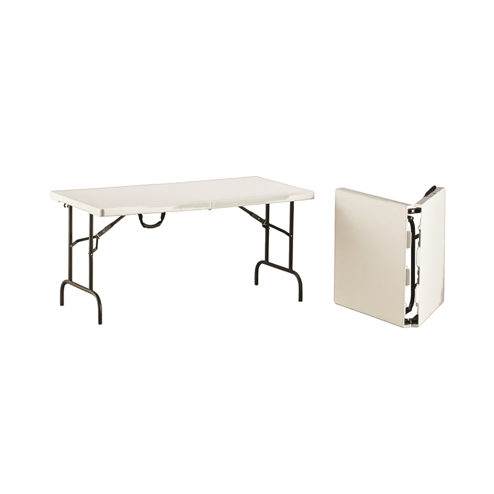 Image of SKILCRAFT® Bi-Fold Folding Table, 250 lb Weight Capacity, 60" W x 29" H x 30" D, Platinum Gray