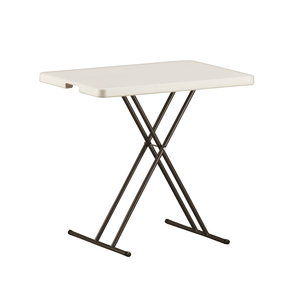 Image of SKILCRAFT® Personal Adjustable Height Folding Table, 20" W x 30" L, Platinum Gray