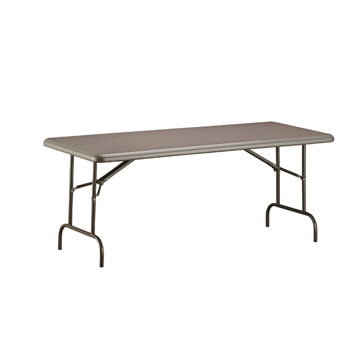Image of SKILCRAFT® Rectangular Folding Table, 1200 lb weight capacity, 72" W x 29" H x 30" D, Charcoal Gray