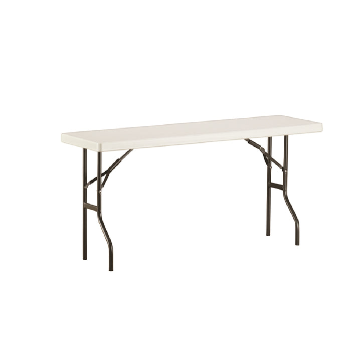 Image of SKILCRAFT® Rectangular Folding Table, 250 lb weight capacity, 60" W x 29" H x 18" D, Platinum Gray