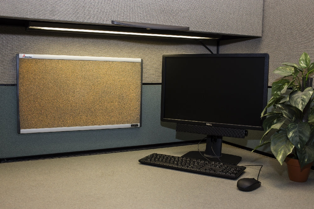 Image of Quartet® SKILCRAFT® Cubicle Cork Bulletin Board, Aluminum Frame, 24" x 14"