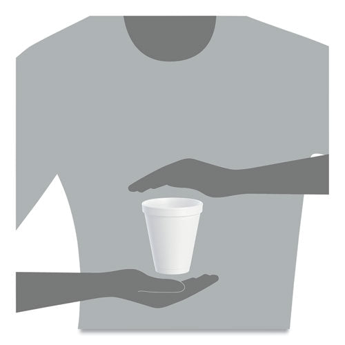 Image of Dart® 12J16 Foam Drink Cups, 12 oz, Squat, White, 1,000/Carton