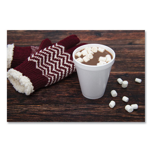 Image of Dart® 12J16 Foam Drink Cups, 12 oz, Squat, White, 1,000/Carton