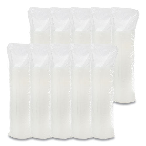 Image of Dart® 16SL Plastic Lids, Straw-Slot Lid, Fits 12 oz to 24 oz Hot/Cold Foam Cups, Translucent, 100/Pack, 10 Packs/Carton
