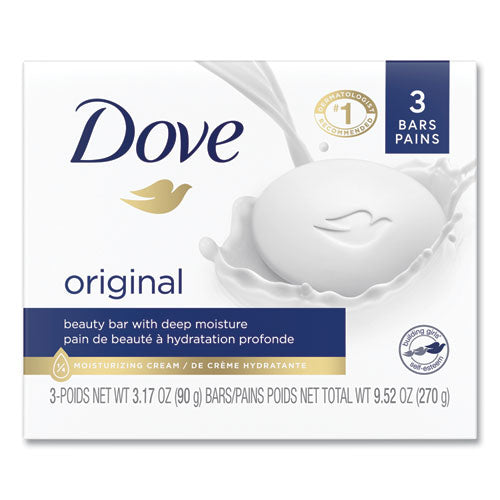 Image of Dove® 04090CT White Beauty Bar, Light Scent, 3.17 Oz, 12/carton