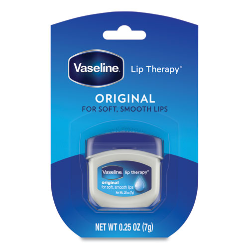Image of Vaseline® 20677EA Lip Therapy, Original Flavor, 0.25 oz Plastic Flip-Top Container