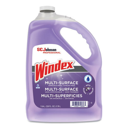 Image of Windex® 697262 Non-Ammoniated Glass/multi Surface Cleaner, Pleasant Scent, 128 Oz Bottle