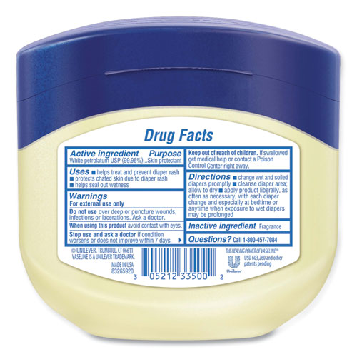 Image of Vaseline® 34500CT Jelly Original, 13 Oz Jar, 24/carton