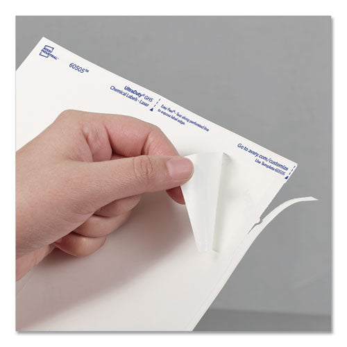 Image of Avery® 60505 Ultraduty Ghs Chemical Waterproof And Uv Resistant Labels, 2 X 4, White, 10/sheet, 50 Sheets/box