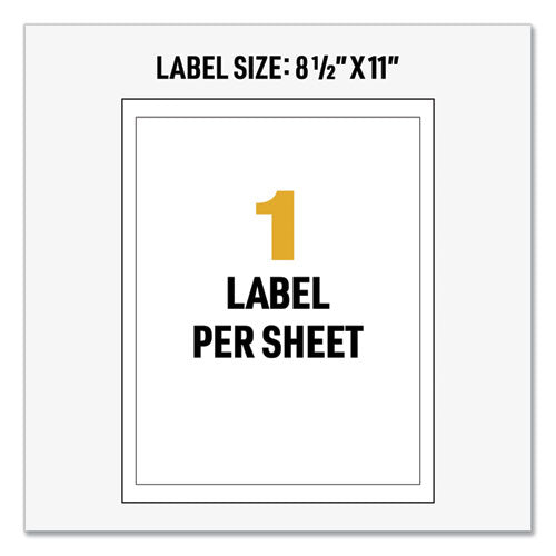 Image of Avery® 60507 UltraDuty GHS Chemical Waterproof and UV Resistant Labels, 8.5 x 11, White, 500/Pack