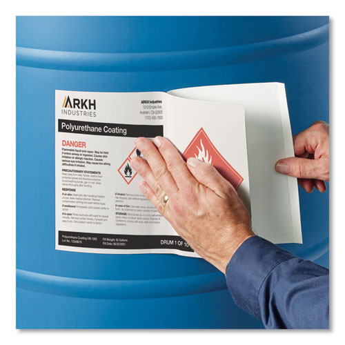 Image of Avery® 60501 Ultraduty Ghs Chemical Waterproof And Uv Resistant Labels, 8.5 X 11, White, 50/box