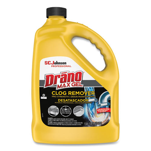 Image of Drano® 696642 Max Gel Clog Remover, Bleach Scent, 128 Oz Bottle
