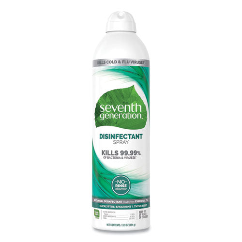 Image of Seventh GenerationÂ® Disinfectant Sprays, Eucalyptus/spearmint/thyme, 13.9 Oz Spray Bottle, 8/carton