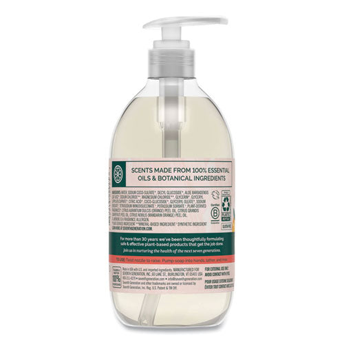 Image of Seventh Generation® SEV 22925CT Natural Hand Wash, Mandarin Orange and Grapefruit Scent, 12 oz, 8/Carton