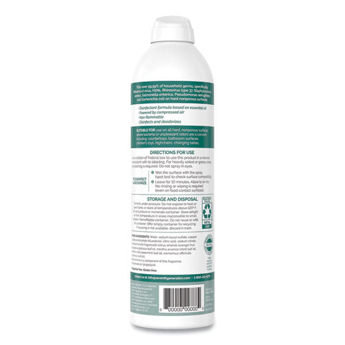 Image of Seventh GenerationÂ® Disinfectant Sprays, Eucalyptus/spearmint/thyme, 13.9 Oz Spray Bottle, 8/carton