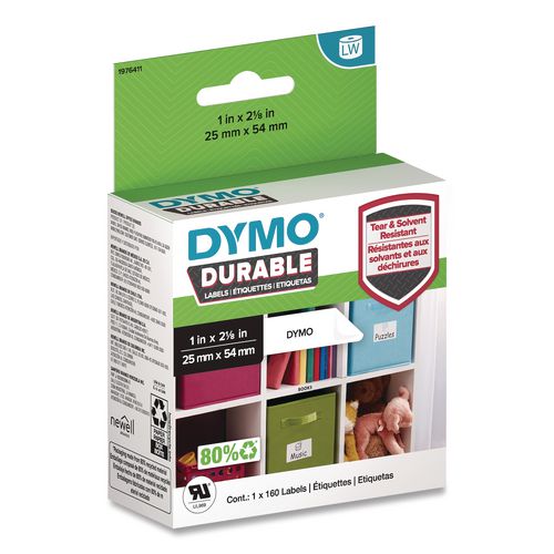 Image of DYMO® 1976411 LW Durable Multi-Purpose Labels, 1" x 2.12", 160 Labels/Roll