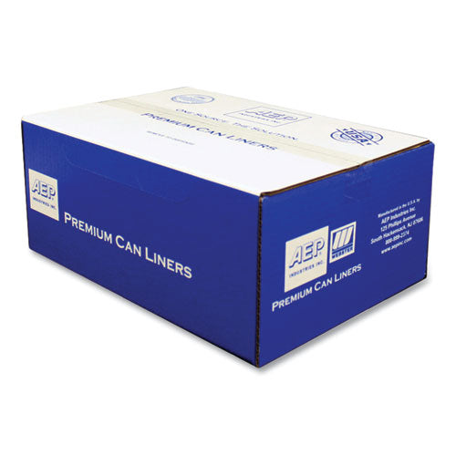 Image of Platinum Plus® 1507271 Can Liners, 60 gal, 1.55 mil, 39" x 56", Gray, 10 Bags/Roll, 5 Rolls/Carton