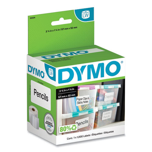 Image of DYMO® 30334 LabelWriter Address Labels, 1.25'' x 2.25'', White, 1,000 Labels/Roll