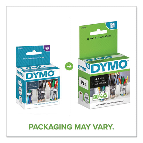 Image of DYMO® 30333 Labelwriter Multipurpose Labels, 0.5" X 1", White, 1000 Labels/roll