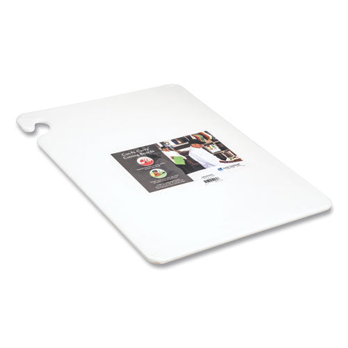 Image of San Jamar® CB152012WH Cut-N-Carry Color Cutting Boards, Plastic, 20 x 15 x 0.5, White