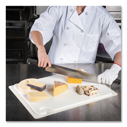 Image of San Jamar® CB152012WH Cut-N-Carry Color Cutting Boards, Plastic, 20 x 15 x 0.5, White
