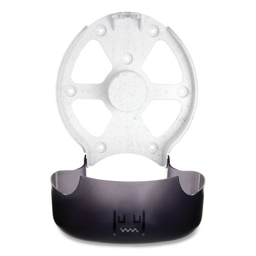 Image of San Jamar® R2000TBK Single 9" Jumbo Bath Tissue Dispenser, Classic, 10.25 x 5.63 x 12, Transparent Black Pearl