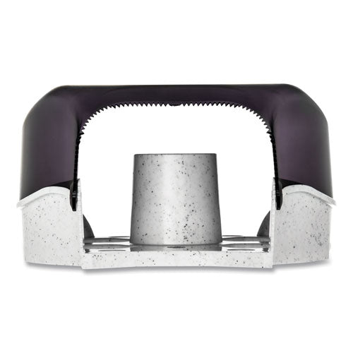 Image of San Jamar® R2000TBK Single 9" Jumbo Bath Tissue Dispenser, Classic, 10.25 x 5.63 x 12, Transparent Black Pearl