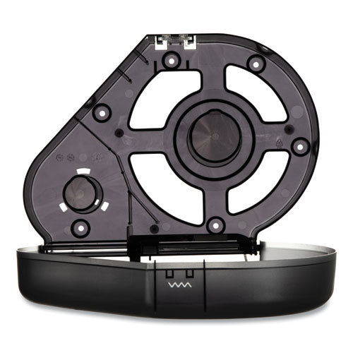 Image of San Jamar® R3090TBK Oceans Reserva Jumbo Tissue Dispenser with Stub Roll, 16.75 x 5.5 x 12.25, Black Pearl