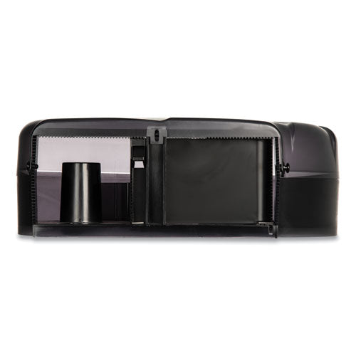 Image of San Jamar® R3090TBK Oceans Reserva Jumbo Tissue Dispenser with Stub Roll, 16.75 x 5.5 x 12.25, Black Pearl