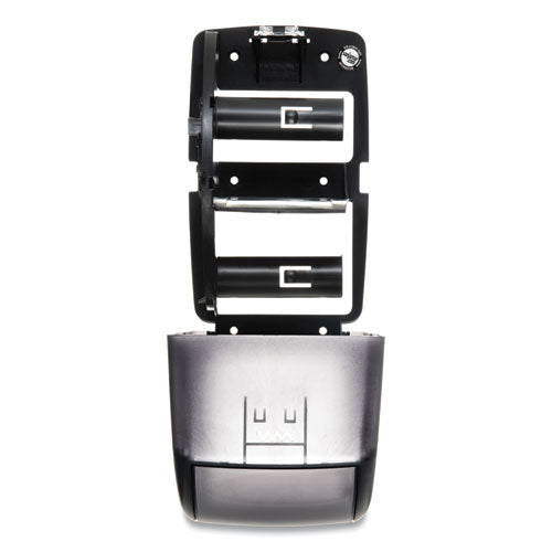 Image of San Jamar® R3500TBK Duett Classic Standard Toilet Tissue Dispenser, 2 Roll, 7.5 x 7 x 12.75, Black Pearl