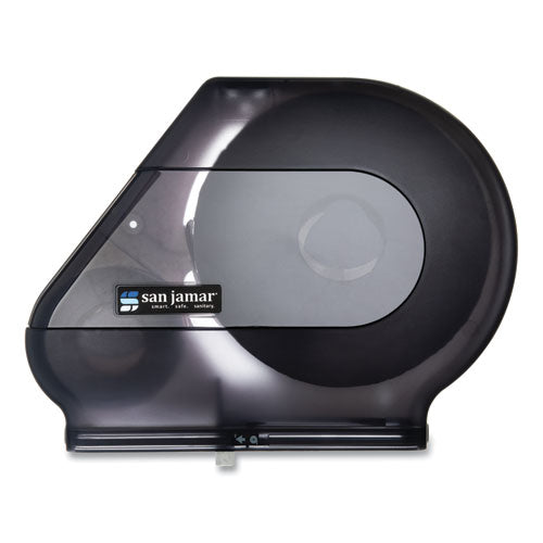 Image of San Jamar® R6500TBK Quantum 12"-13" JBT Dispenser, Classic, 22 x 5.88 x 16.5, Transparent Black Pearl