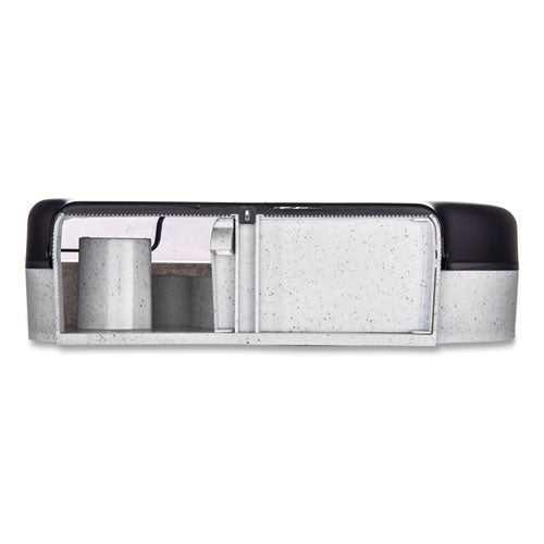 Image of San Jamar® R6500TBK Quantum 12"-13" JBT Dispenser, Classic, 22 x 5.88 x 16.5, Transparent Black Pearl