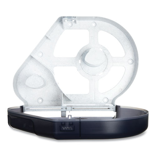 Image of San Jamar® R6500TBK Quantum 12"-13" JBT Dispenser, Classic, 22 x 5.88 x 16.5, Transparent Black Pearl