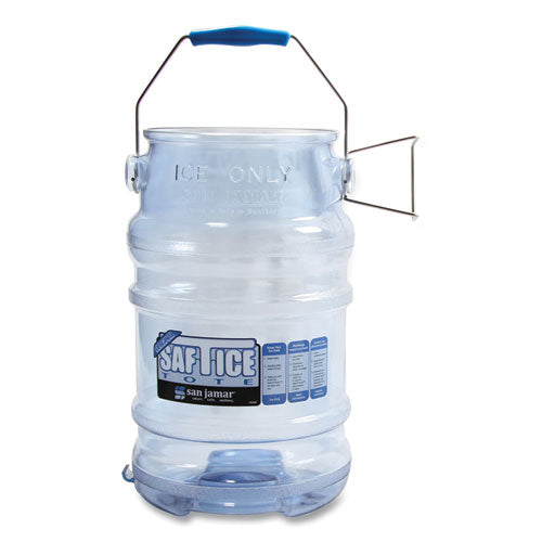 Image of San Jamar® SI6000 Saf-T-Ice Tote, 6 gal, Transparent Blue