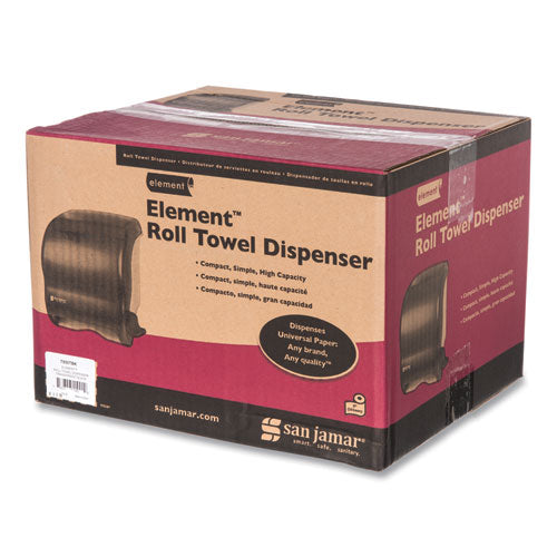 Image of San Jamar® T950TBK Element Lever Roll Towel Dispenser, Classic, 12.5 X 8.5 X 12.75, Black Pearl