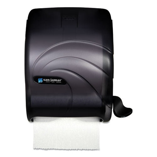 Image of San Jamar® T990TBK Element Lever Roll Towel Dispenser, Oceans, 12.5 X 8.5 X 12.75, Black Pearl