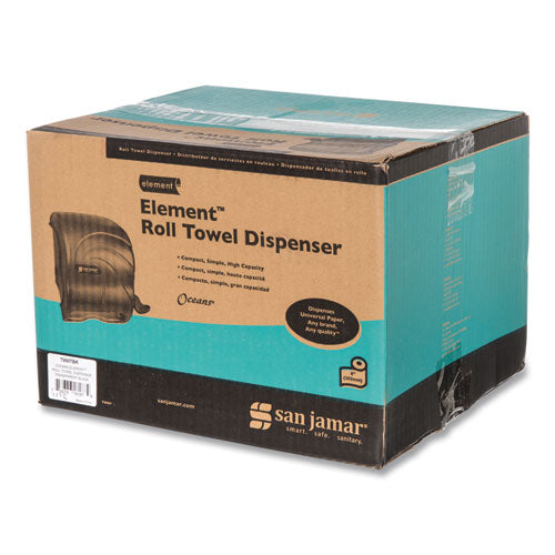 Image of San Jamar® T990TBK Element Lever Roll Towel Dispenser, Oceans, 12.5 X 8.5 X 12.75, Black Pearl